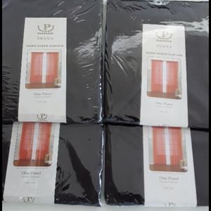 Sheer coffee panels 84 x 60 (matching valance available also)